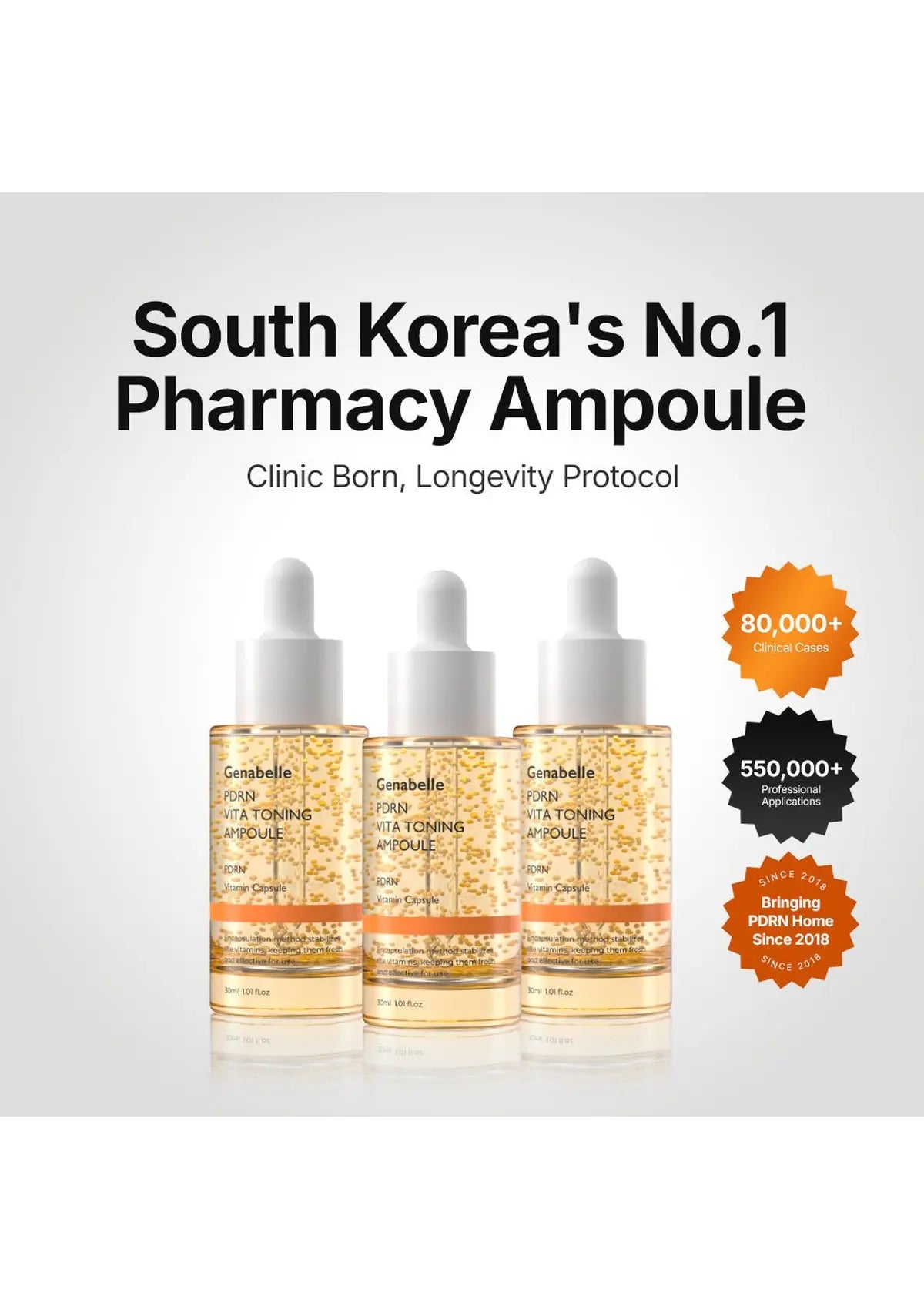 GENABELLE PDRN Vita Toning Ampoule clinic-born PDRN brightening care